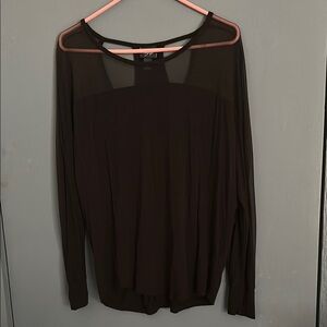 Daytrip Black Long Sleeve Cut Out Blouse. M